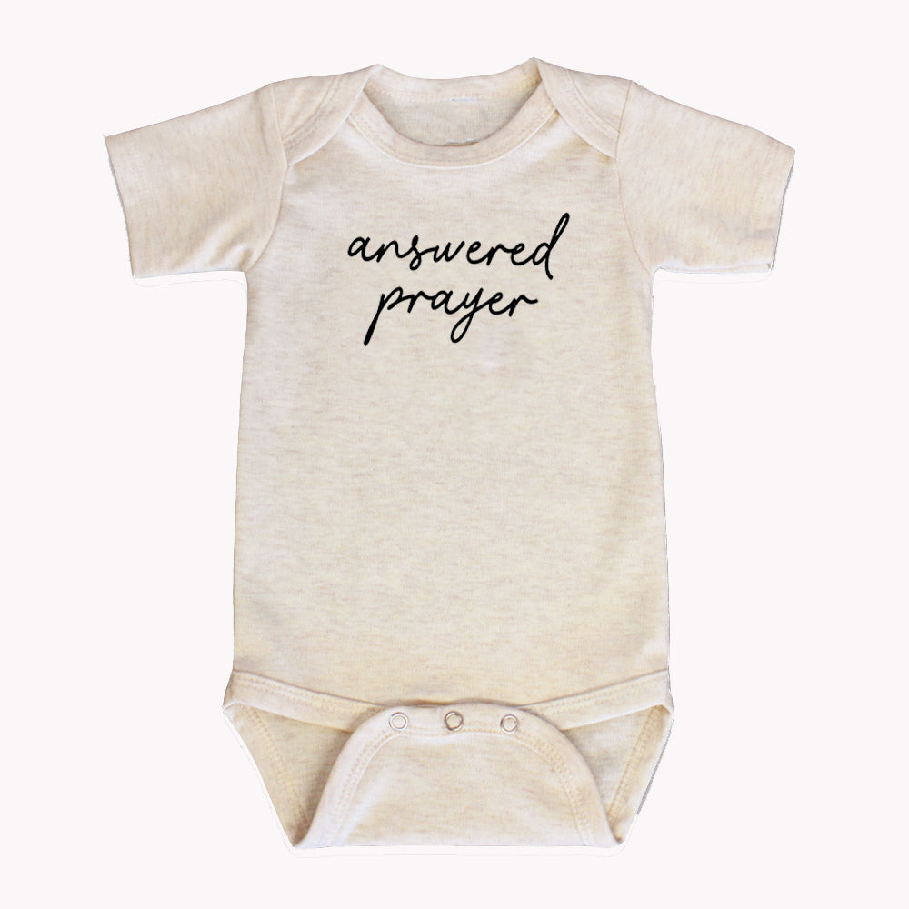 "ANSWERED PRAYER" BODYSUIT IN OATMEAL