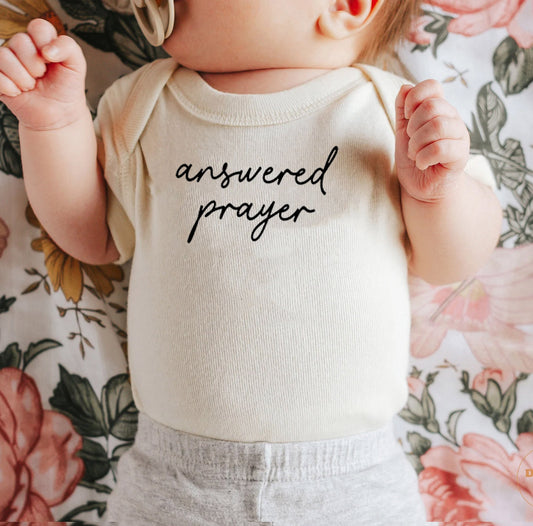 "ANSWERED PRAYER" BODYSUIT IN OATMEAL