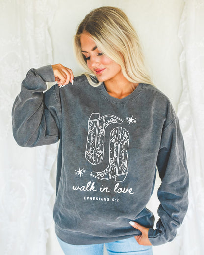 WALK IN LOVE UNISEX SWEATSHIRT