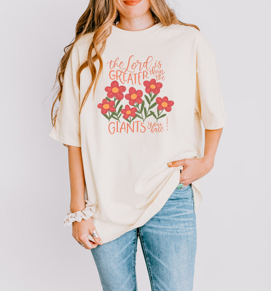 THE LORD IS GREATER THAN THE GIANTS YOU FACE UNISEX TEE