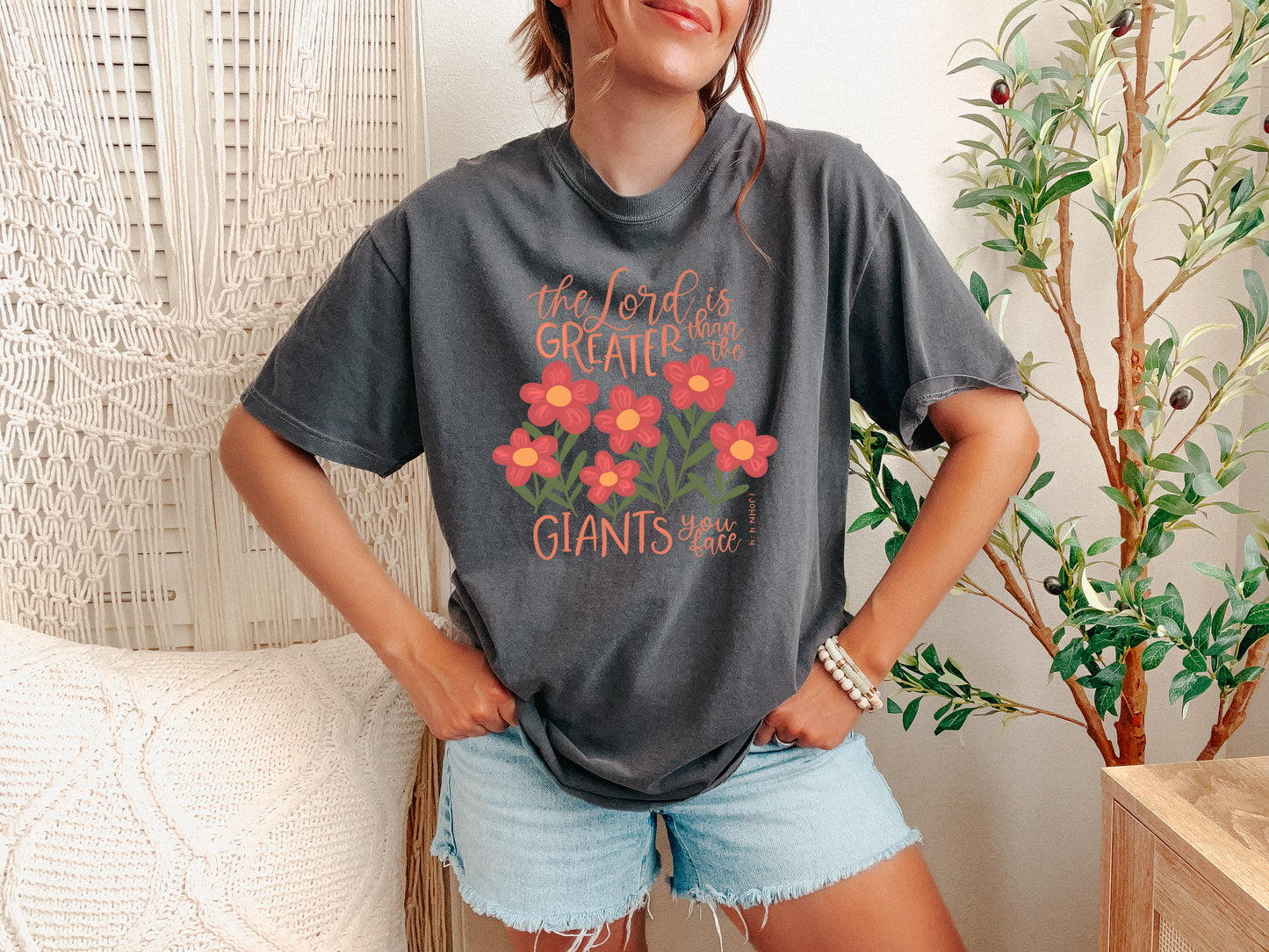 THE LORD IS GREATER THAN THE GIANTS YOU FACE UNISEX TEE