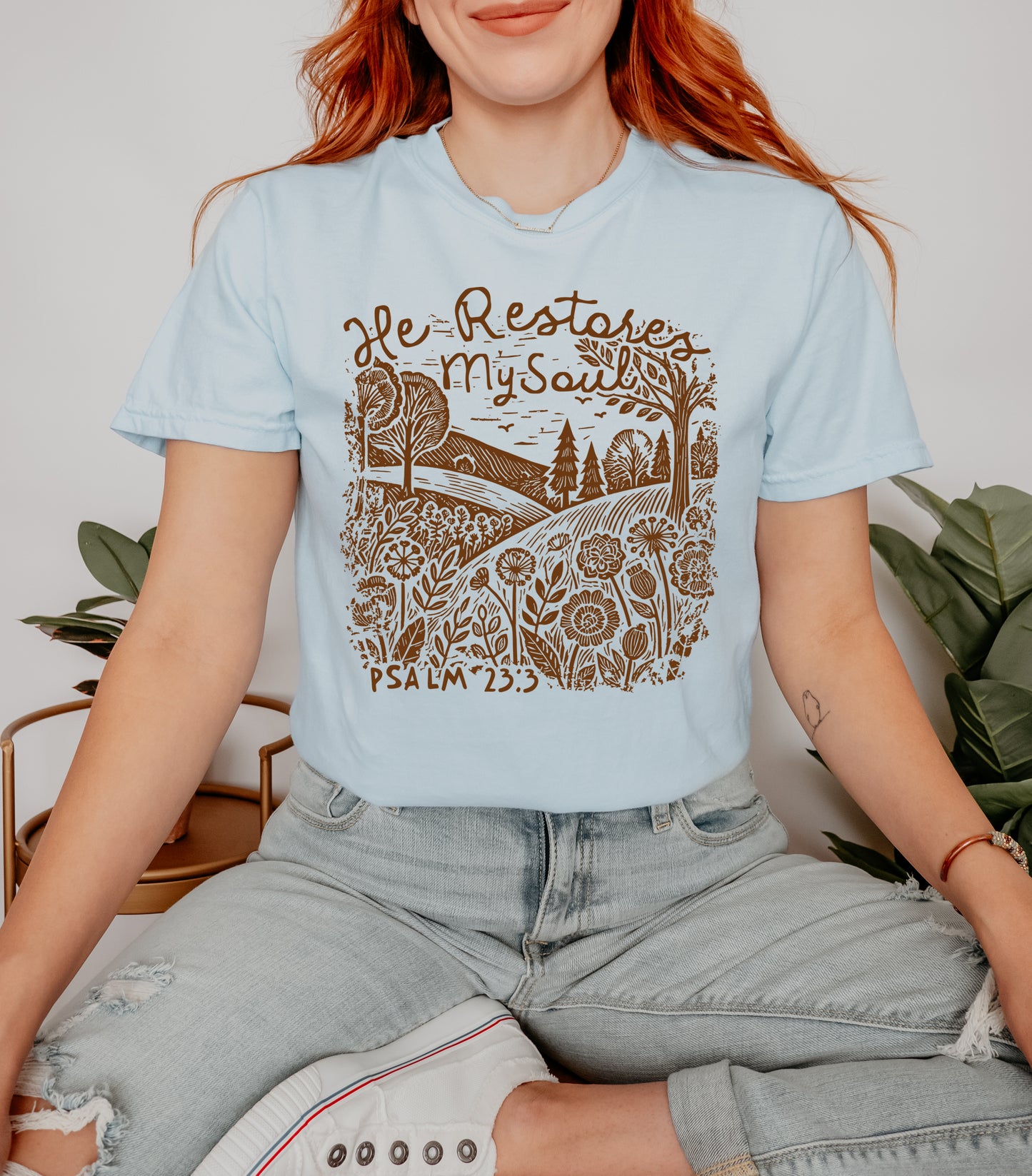 HE RESTORES MY SOUL UNISEX TEE