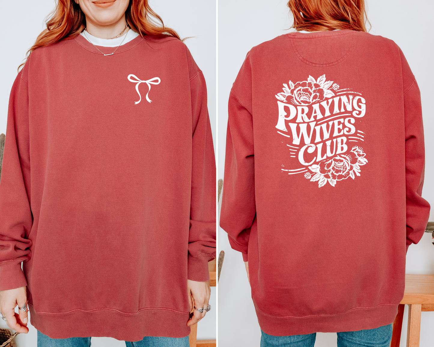 PRAYING WIVES CLUB UNISEX SWEATSHIRT