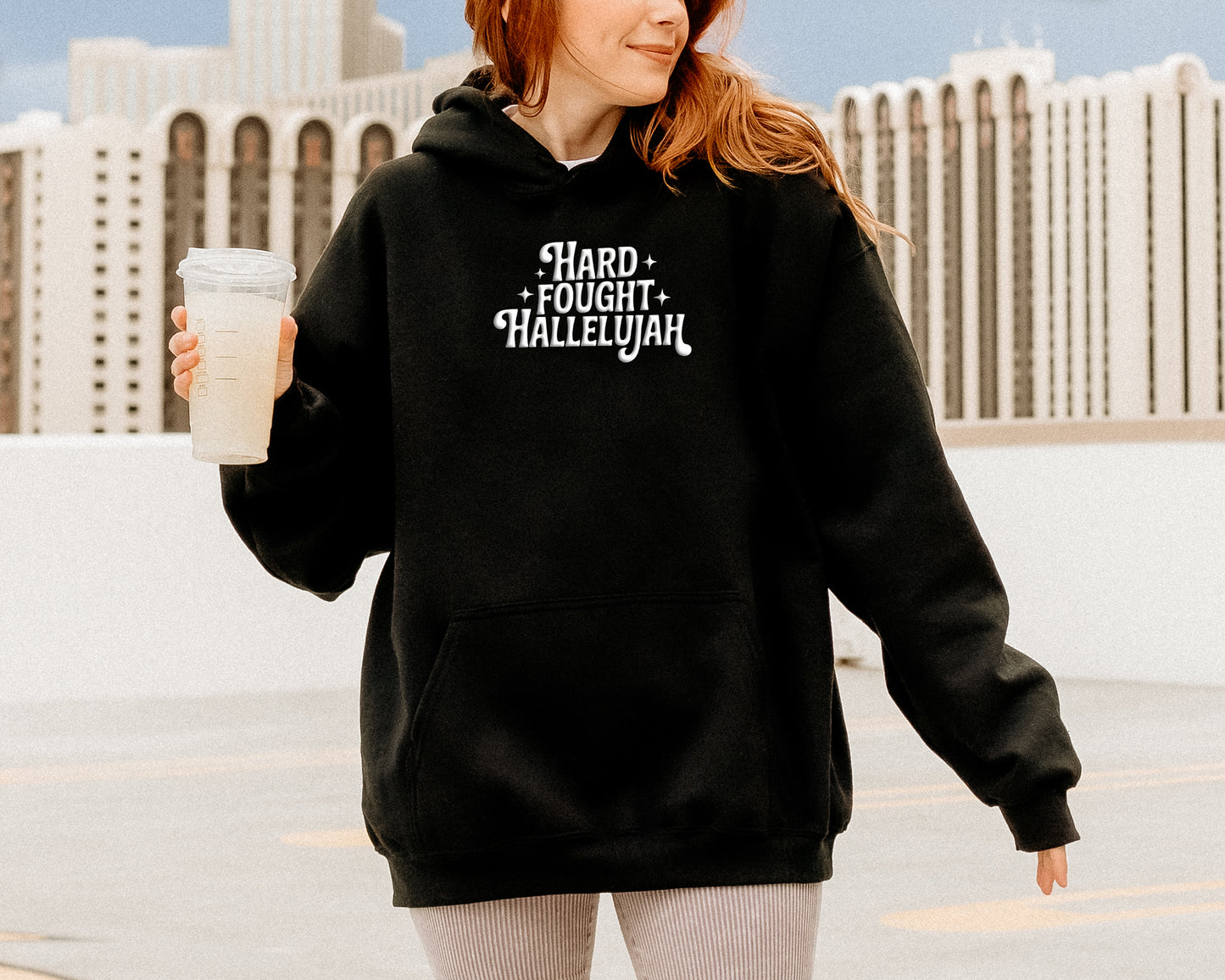 PUFFY HARD FOUGHT HALLELUJAH UNISEX HOODED SWEATSHIRT
