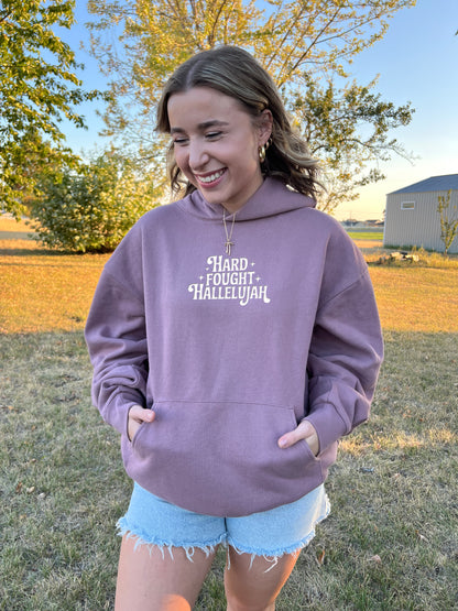 PUFFY HARD FOUGHT HALLELUJAH UNISEX HOODED SWEATSHIRT