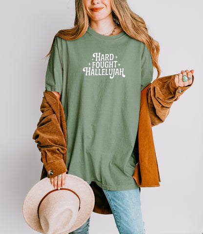 PUFFY HARD FOUGHT HALLELUJAH UNISEX TEE