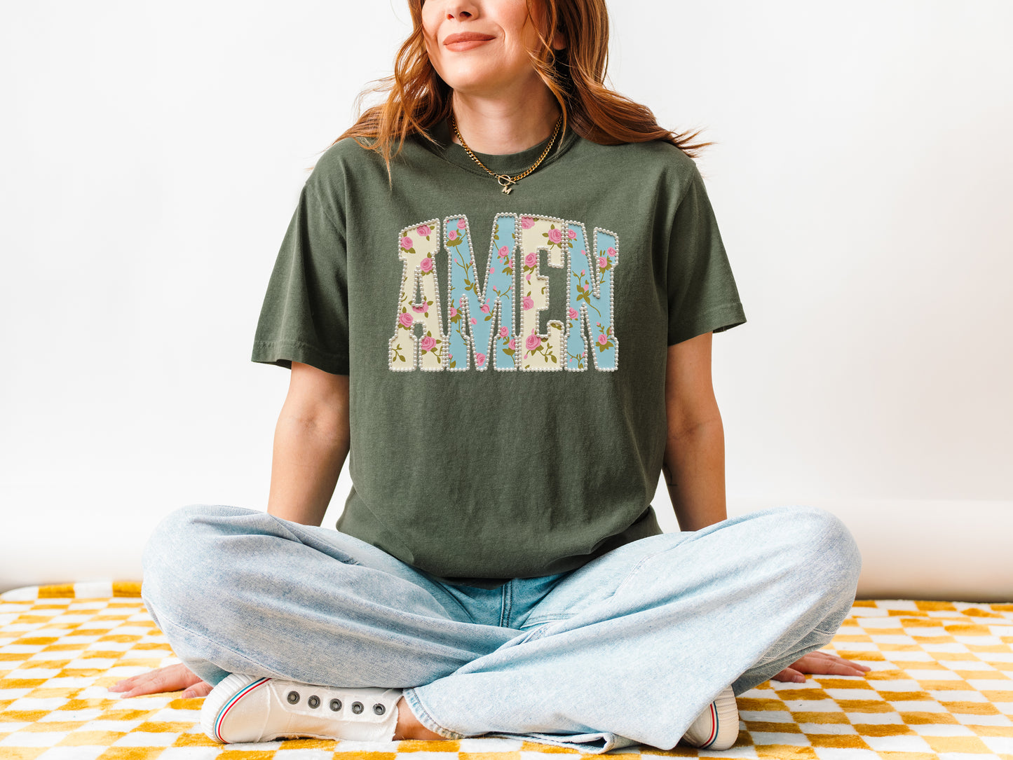 FLORAL AMEN UNISEX TEE