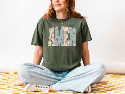 FLORAL AMEN UNISEX TEE