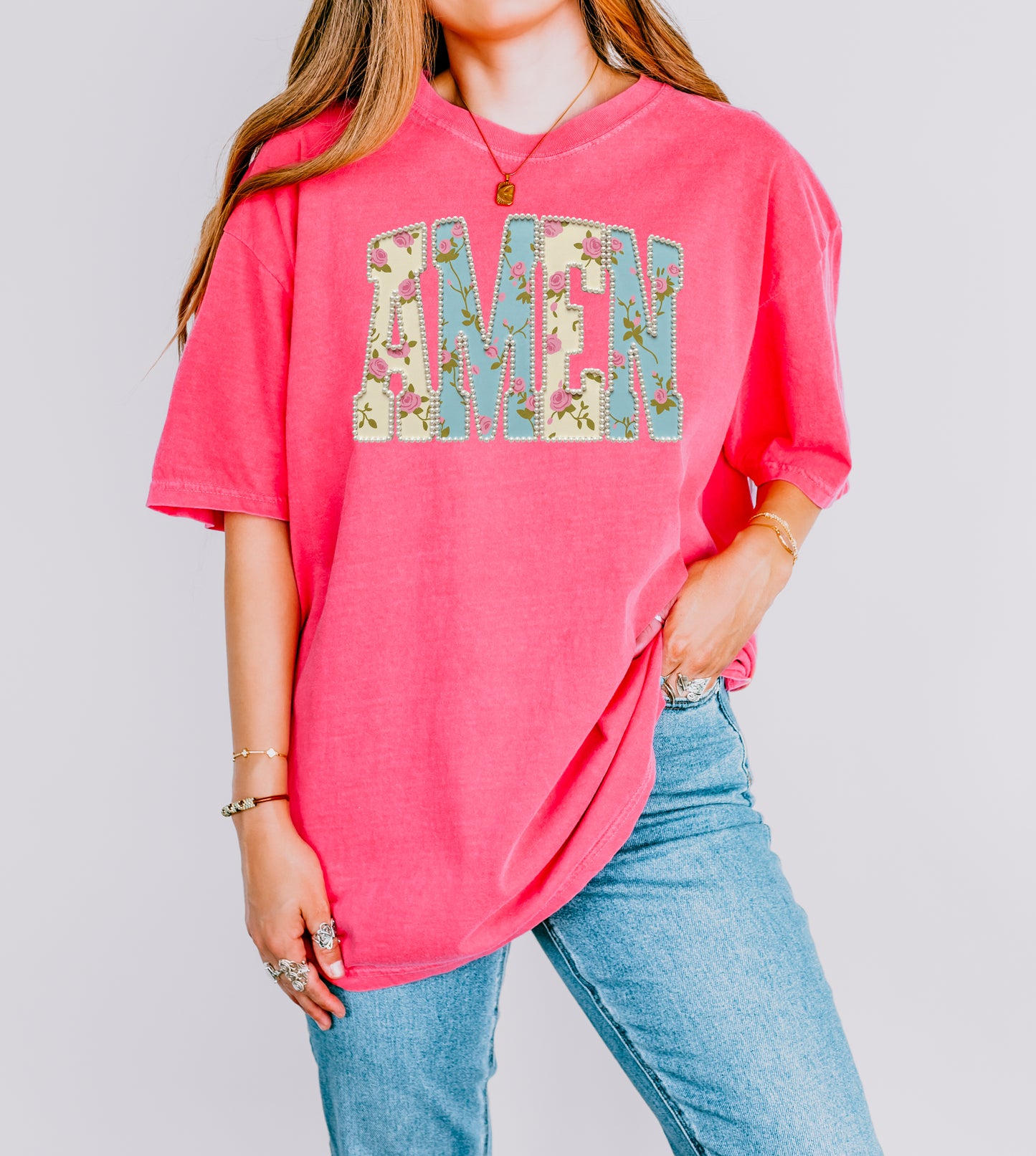 FLORAL AMEN UNISEX TEE