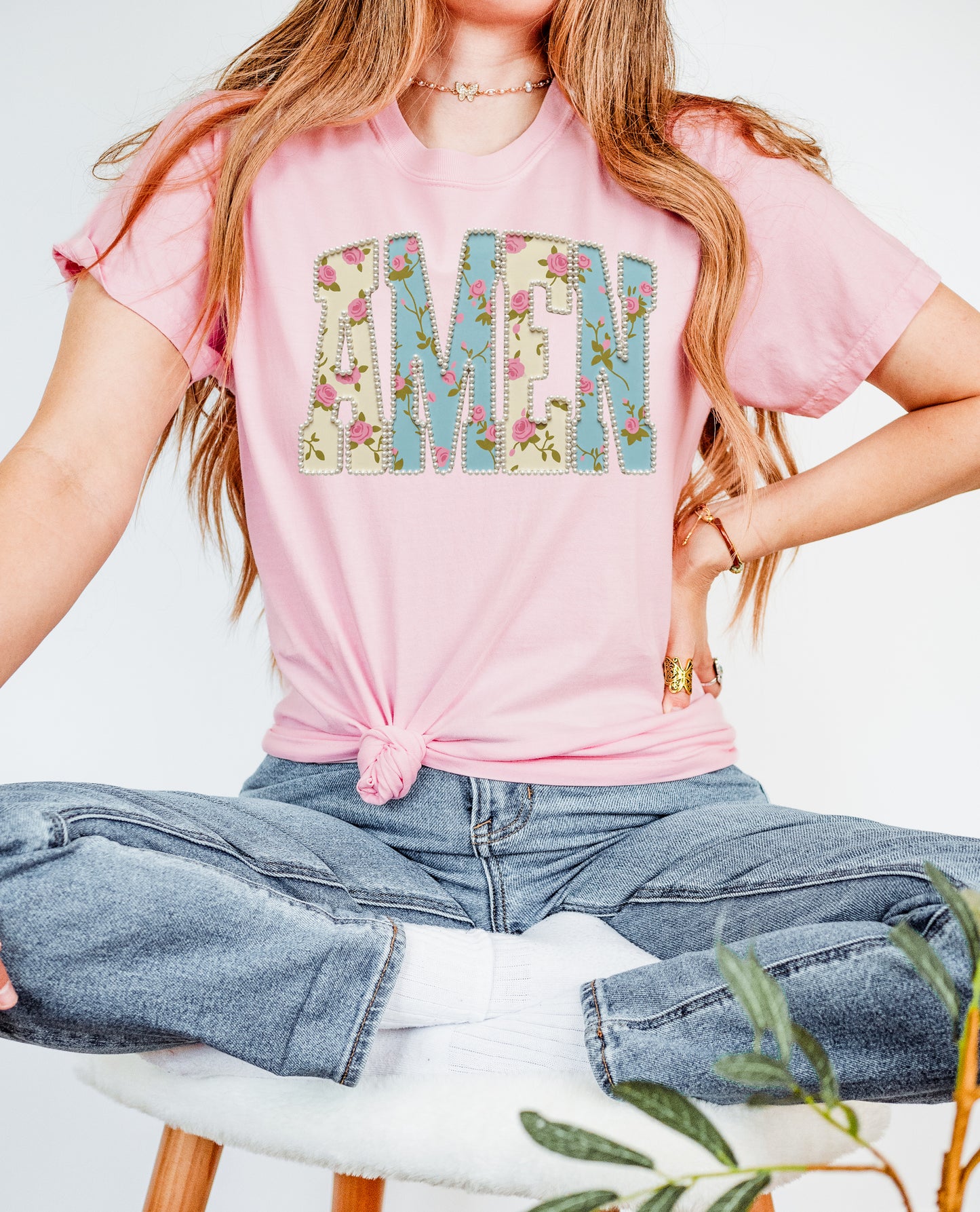 FLORAL AMEN UNISEX TEE