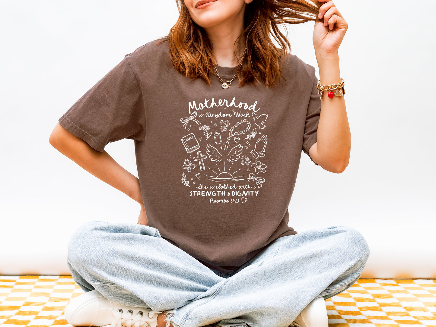 MOTHERHOOD IS KINGDOM WORK UNISEX TEE
