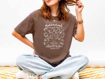 MOTHERHOOD IS KINGDOM WORK UNISEX TEE