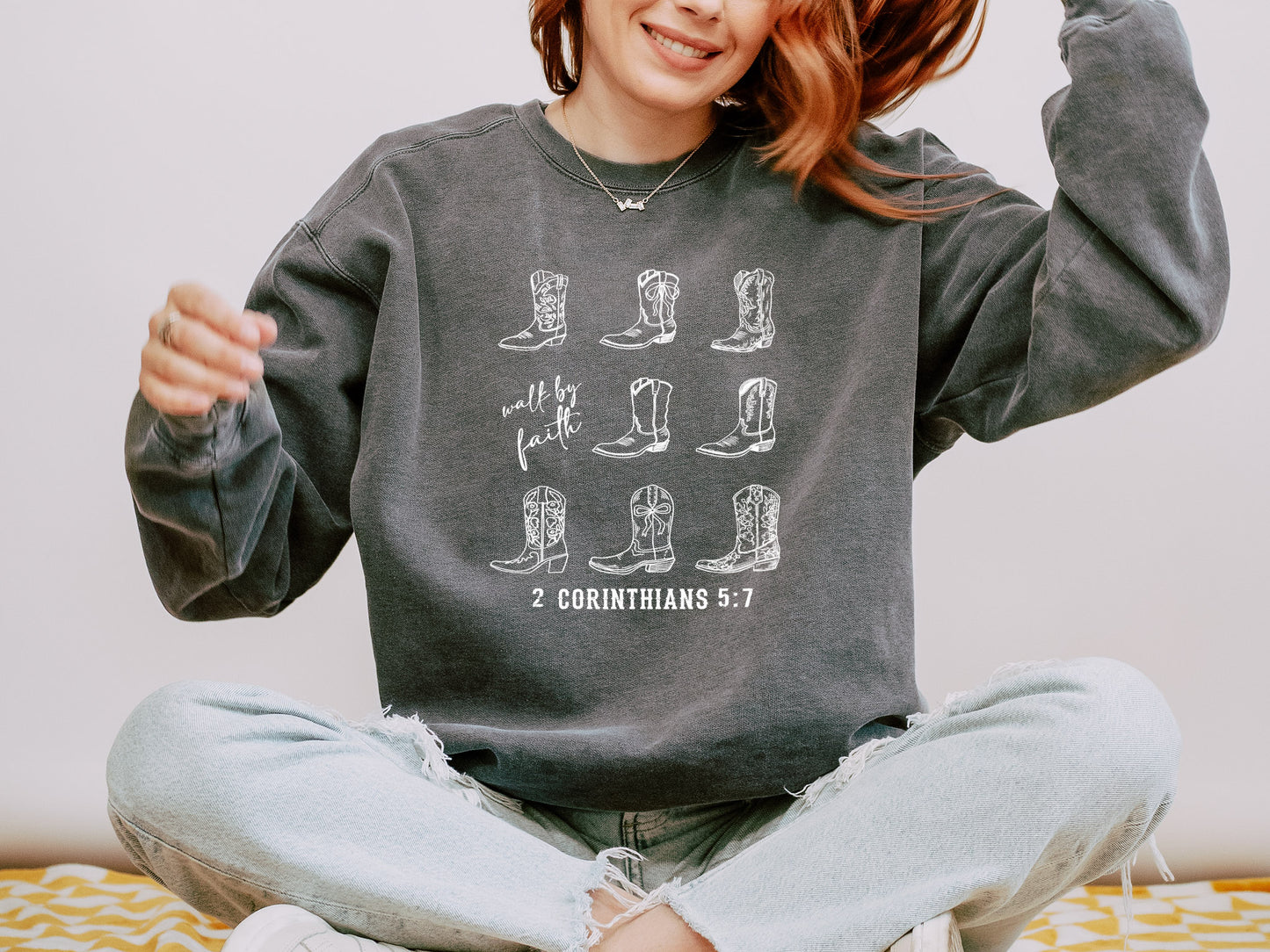 COWBOY BOOTS - WALK BY FAITH UNISEX SWEATSHIRT