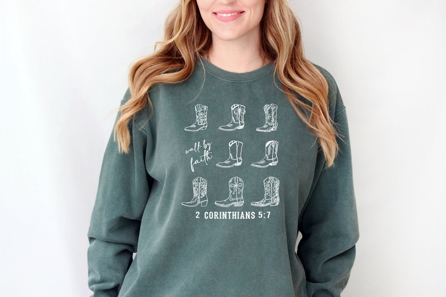 COWBOY BOOTS - WALK BY FAITH UNISEX SWEATSHIRT