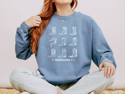 COWBOY BOOTS - WALK BY FAITH UNISEX SWEATSHIRT