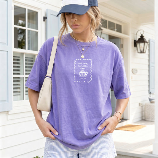 MY CUP RUNNETH OVER UNISEX TEE