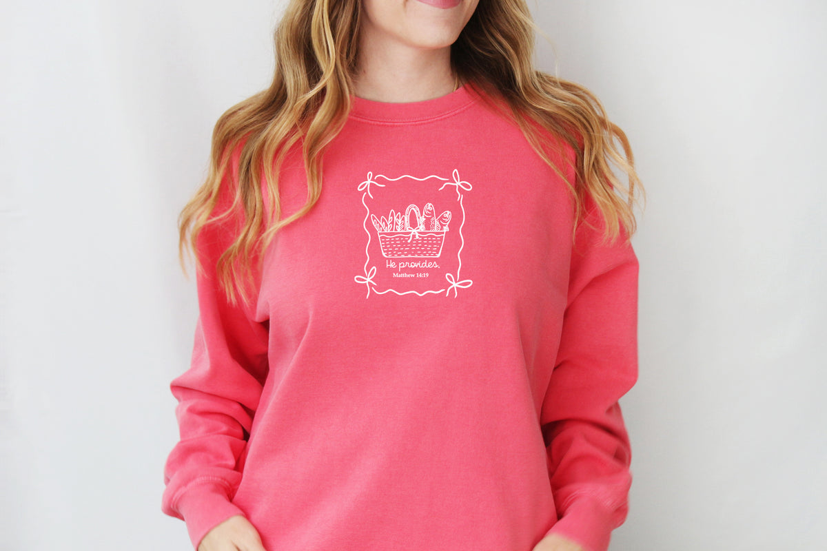 HE PROVIDES UNISEX SWEATSHIRT