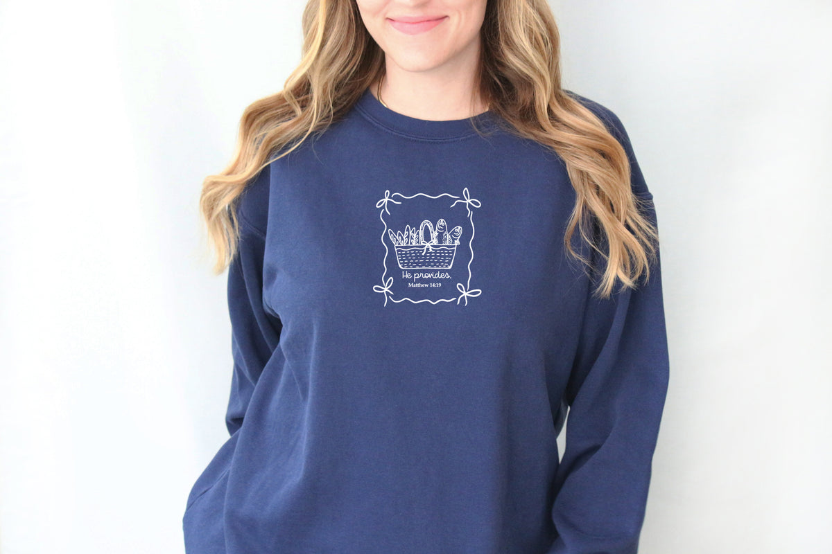 HE PROVIDES UNISEX SWEATSHIRT