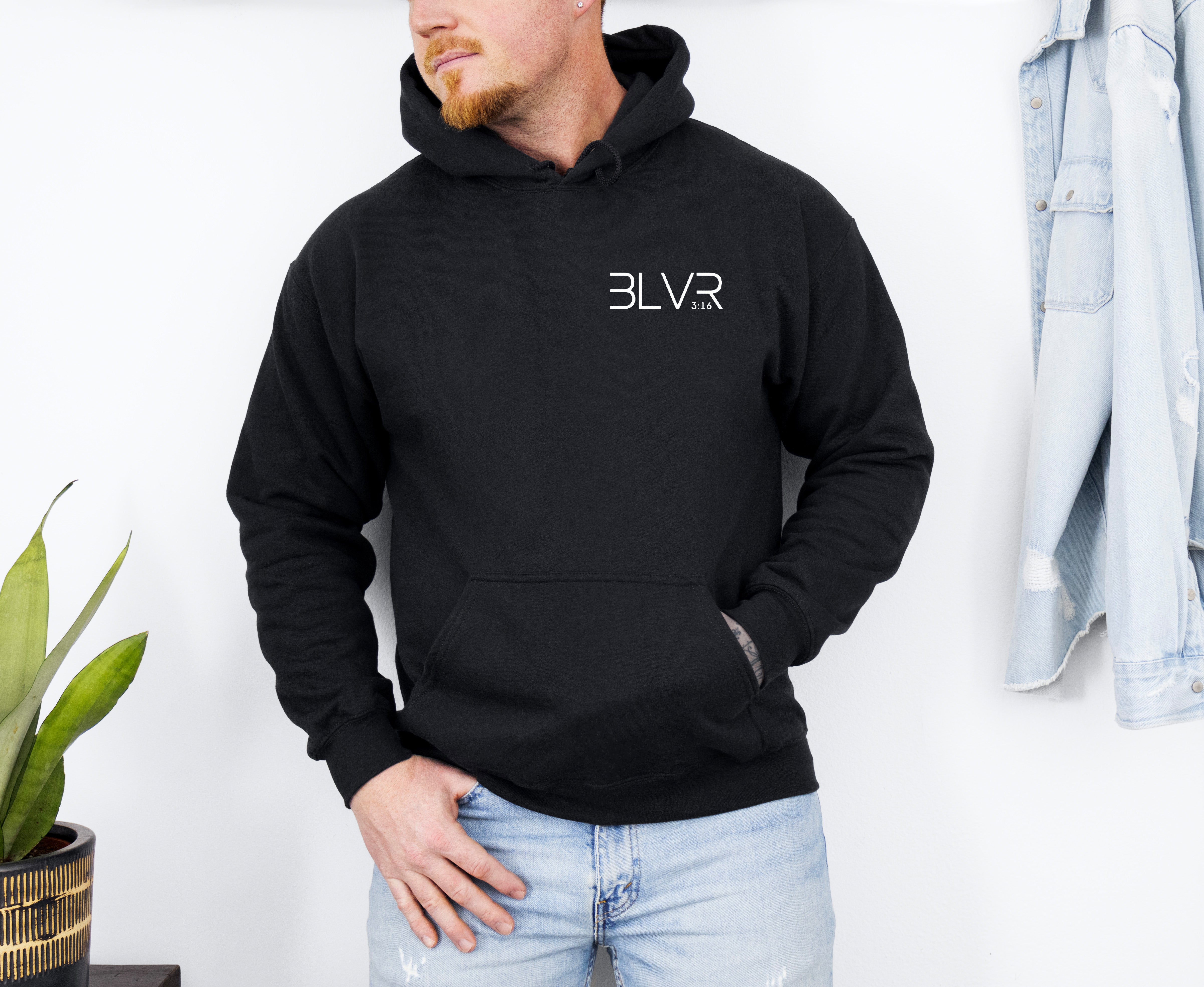 BELIEVER JOHN 3:16 UNISEX BLACK HOODIE – Dwell.