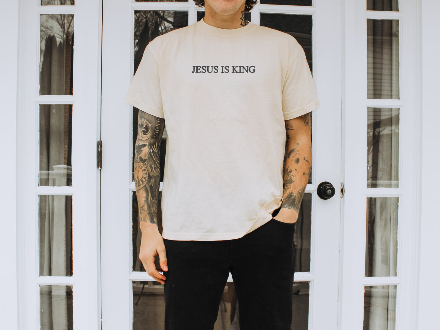 JESUS IS KING UNISEX TEE (PUFFED DESIGN)