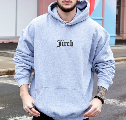 JIREH UNISEX HEATHER GREY HOODIE (PUFFED DESIGN)