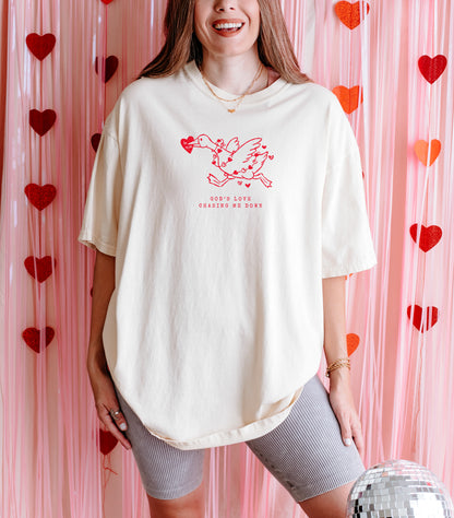 GOD'S LOVE CHASING ME DOWN UNISEX TEE