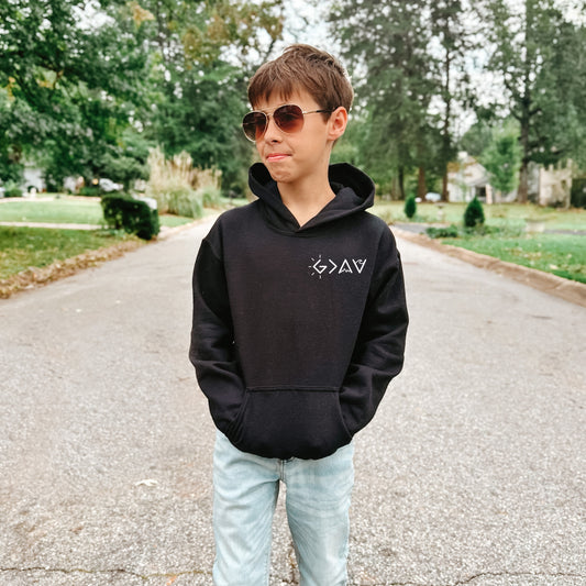 GOD IS GREATER THAN OUR HIGHS AND LOWS YOUTH HOODIE