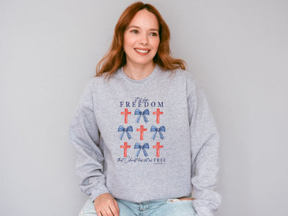IT IS FOR FREEDOM THAT CHRIST HAS SET US FREE UNISEX SWEATSHIRT