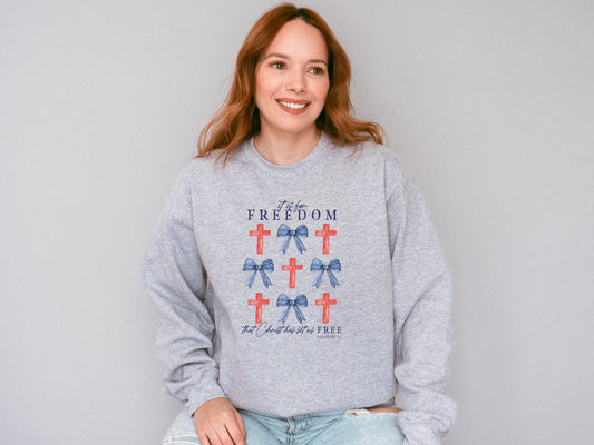 IT IS FOR FREEDOM THAT CHRIST HAS SET US FREE UNISEX SWEATSHIRT