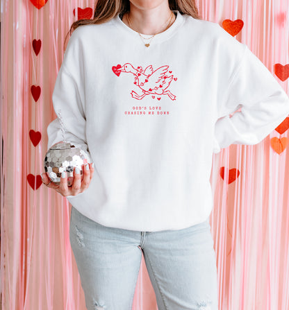 GOD'S LOVE CHASING ME DOWN UNISEX SWEATSHIRT