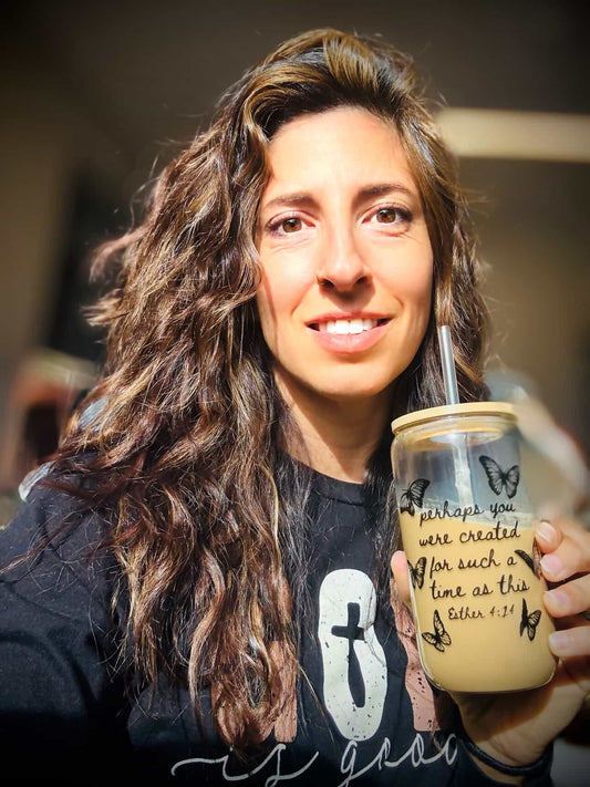PERHAPS YOU WERE CREATED FOR SUCH A TIME AS THIS GLASS TUMBLER