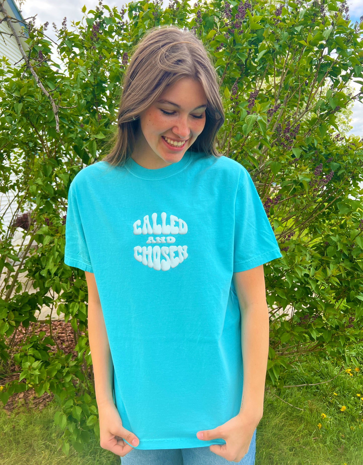 PUFFY CALLED AND CHOSEN NEON COLORS UNISEX TEE