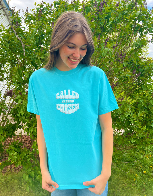 PUFFY CALLED AND CHOSEN NEON COLORS UNISEX TEE
