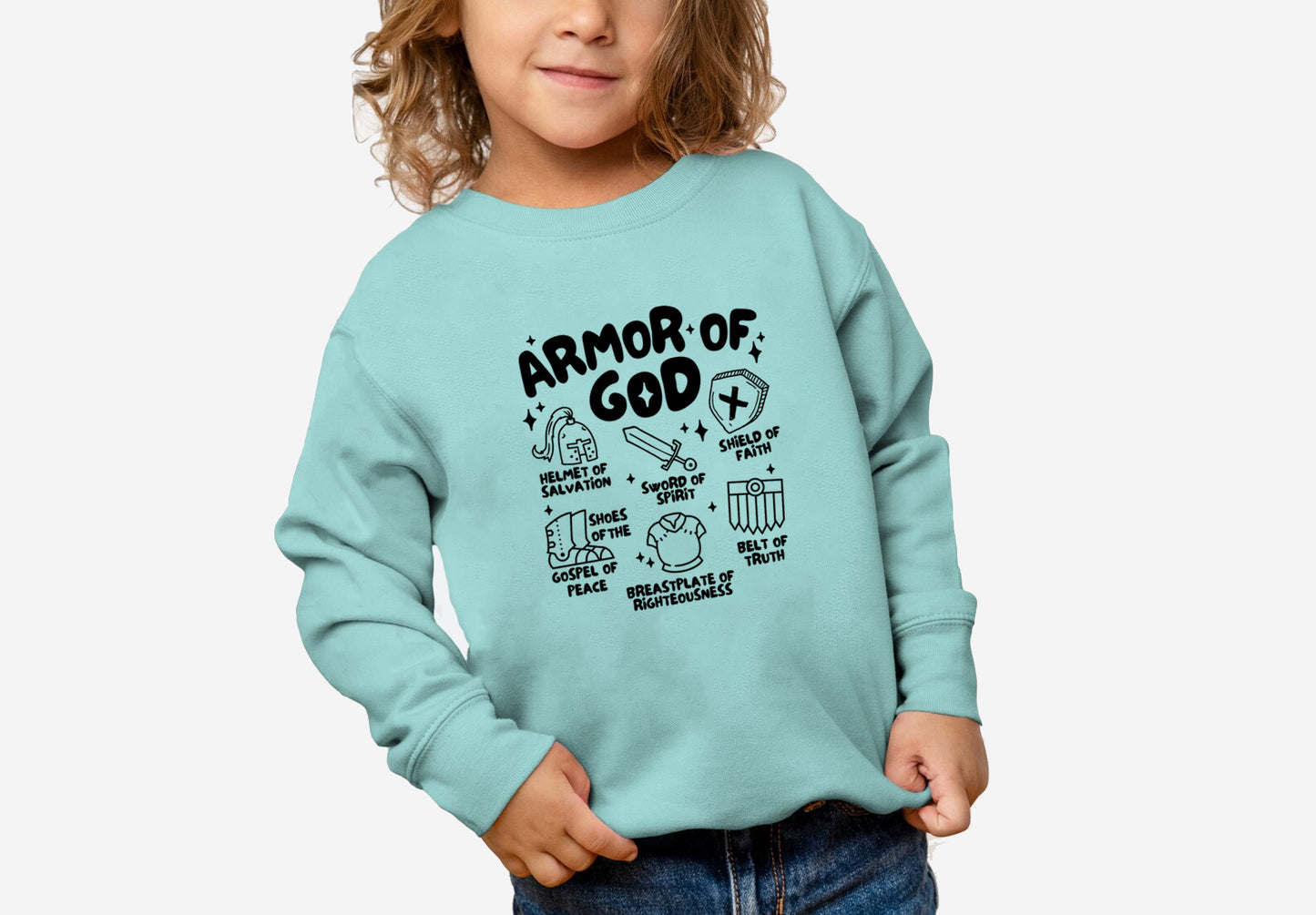 ARMOR OF GOD TODDLER SWEATSHIRT