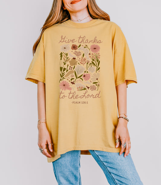 GIVE THANKS TO THE LORD UNISEX TEE