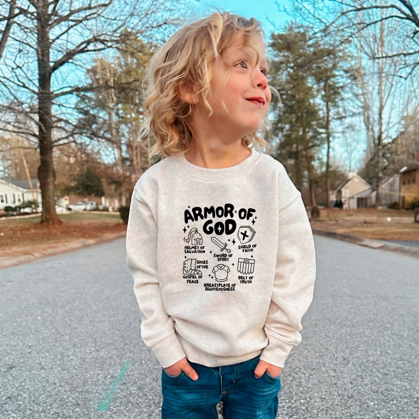 ARMOR OF GOD TODDLER SWEATSHIRT