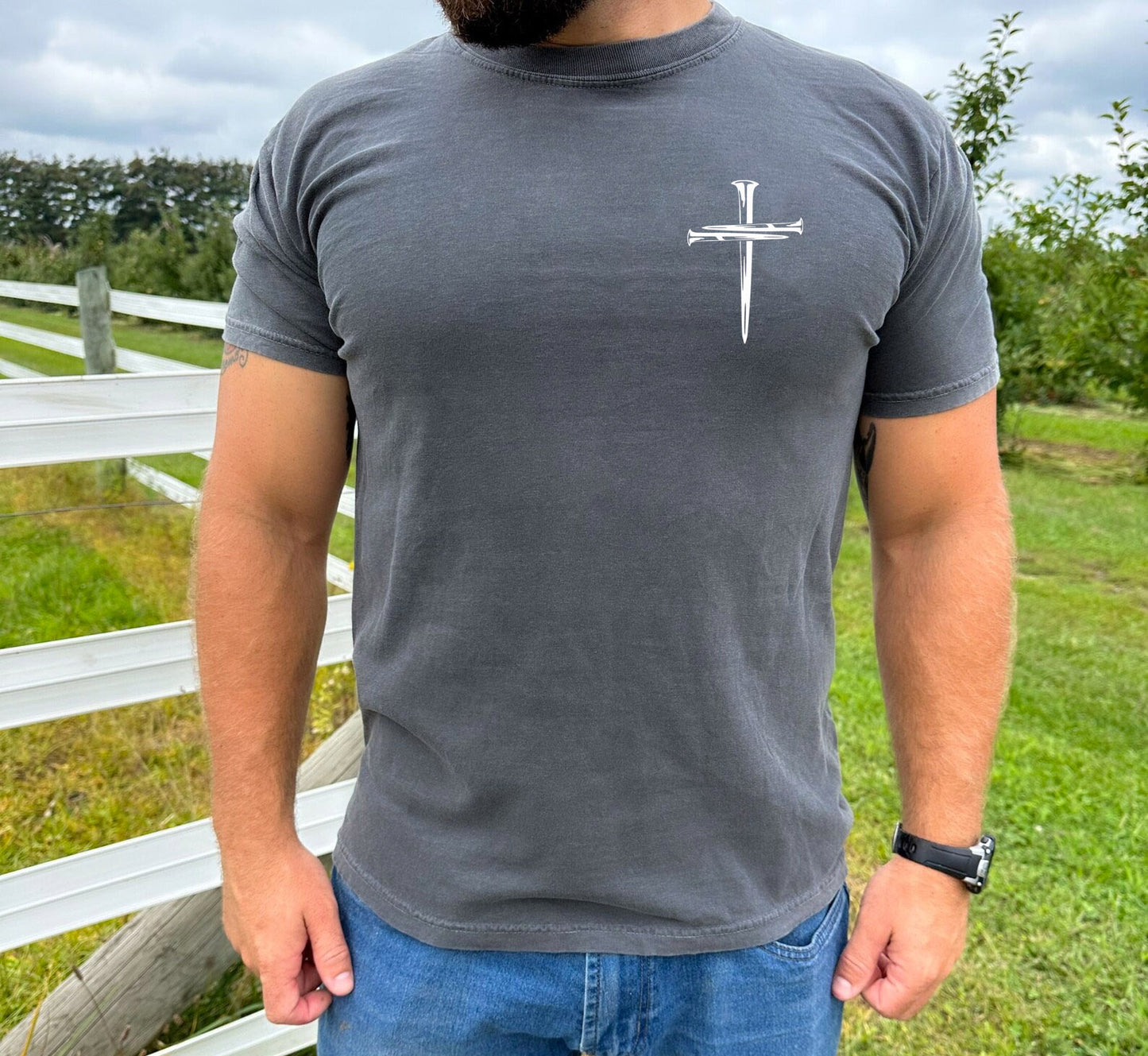 CROSS OF NAILS UNISEX MENS TEE