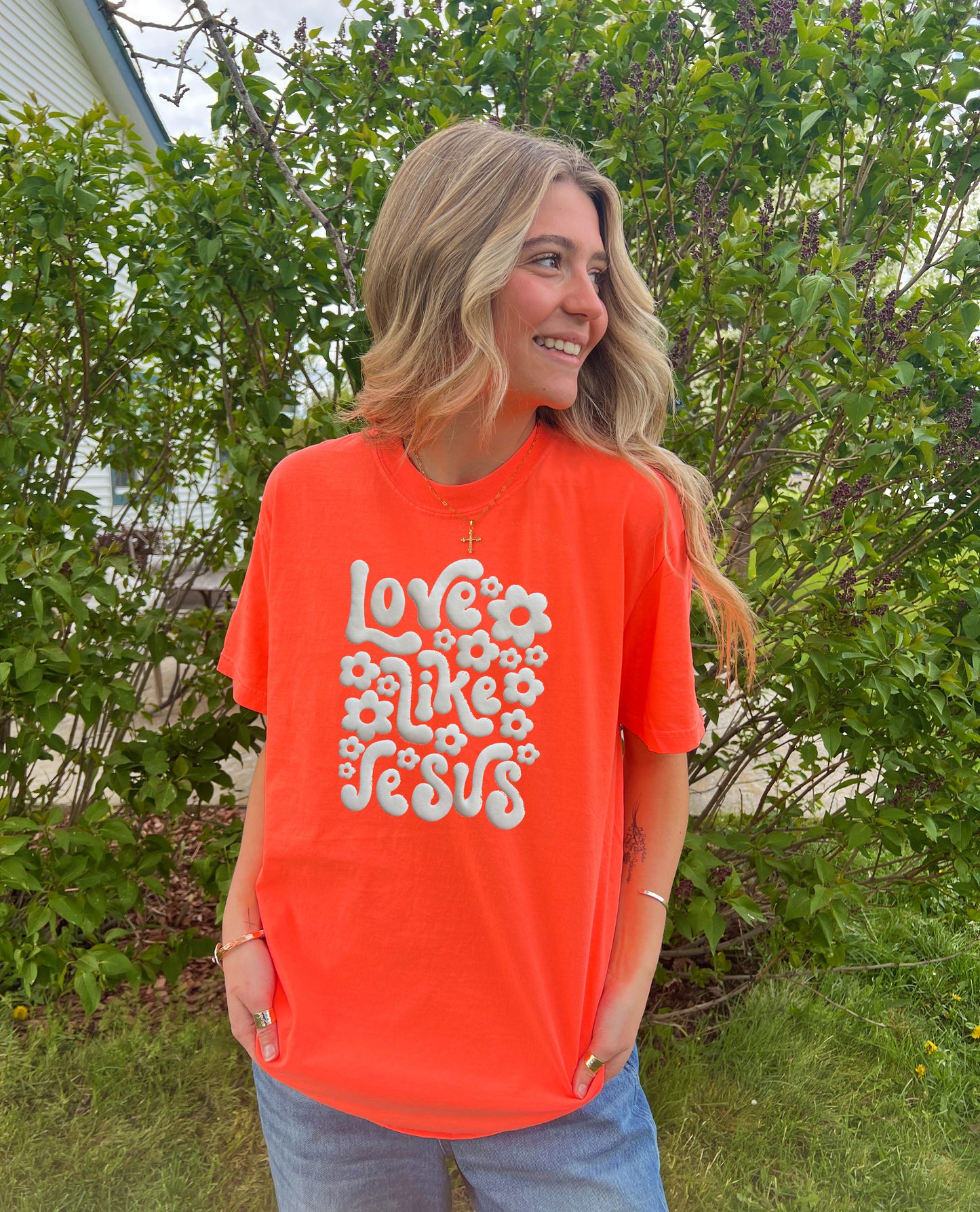 PUFFY LOVE LIKE JESUS NEON COLORS UNISEX TEE