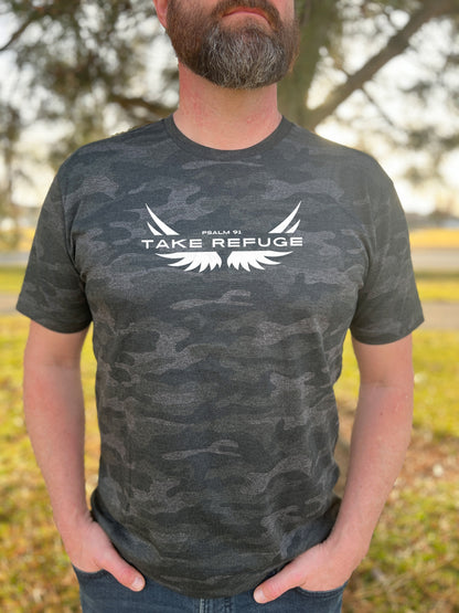 TAKE REFUGE CAMO UNISEX TEE