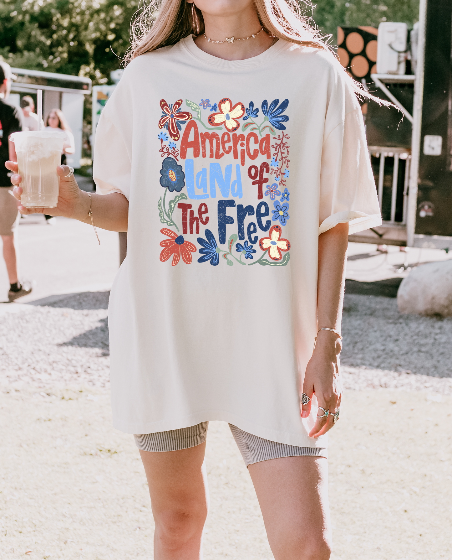 AMERICA LAND OF THE FREE UNISEX TEE