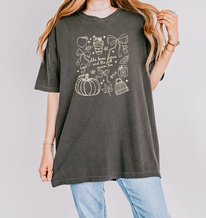 SHE LOVES JESUS AND THE FALL SEASON TOO UNISEX TEE