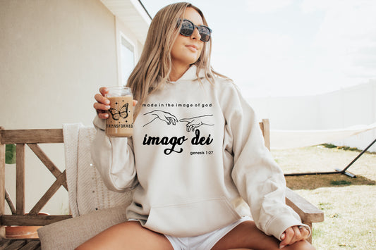 IMAGO DEI MADE IN THE IMAGE OF GOD UNISEX HOODED SWEATSHIRT