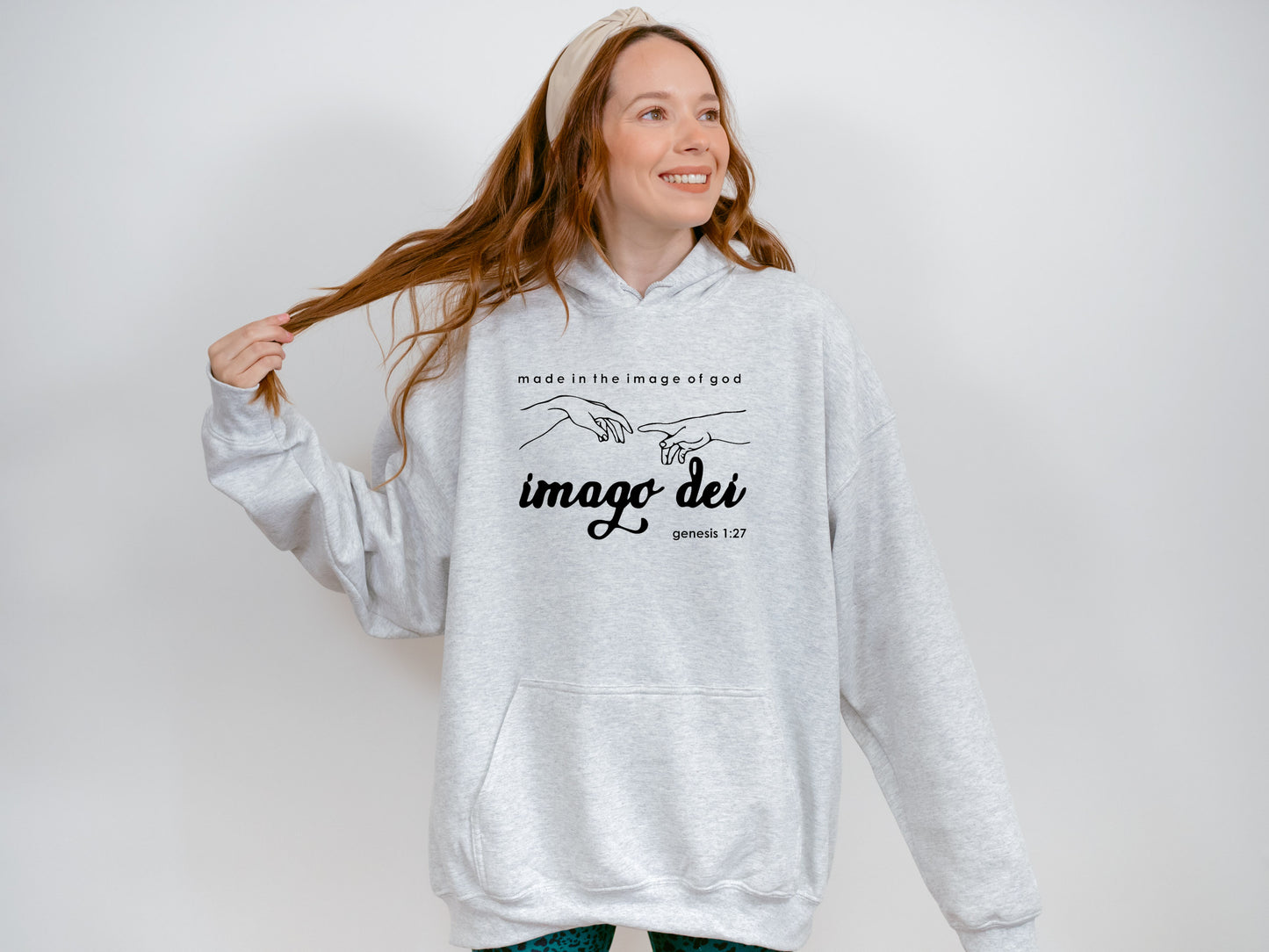 IMAGO DEI MADE IN THE IMAGE OF GOD UNISEX HOODED SWEATSHIRT