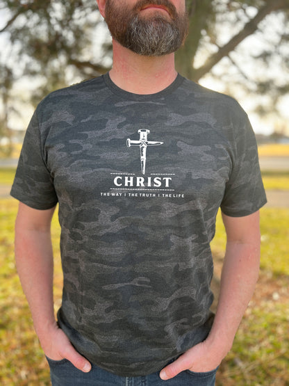 JOHN 14:6 THE WAY THE TRUTH THE LIFE CAMO UNISEX TEE