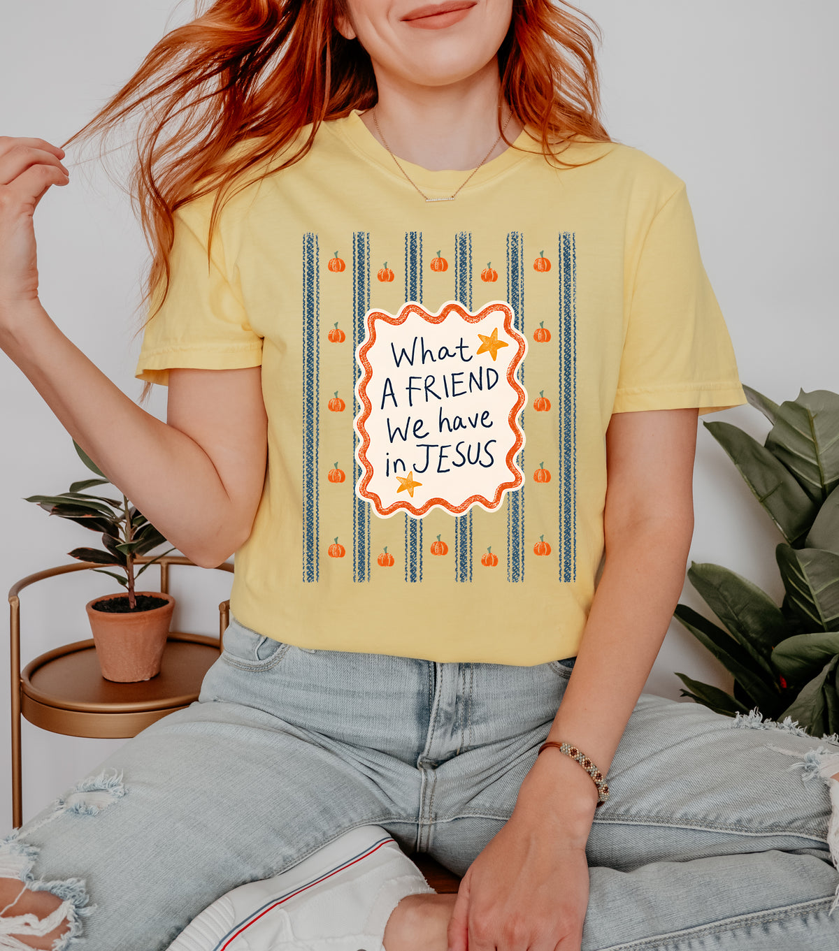 FALL "WHAT A FRIEND WE HAVE IN JESUS" UNISEX TEE