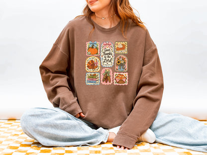 GIVE THANKS TO THE LORD COLLAGE UNISEX SWEATSHIRT