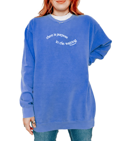 THERE IS PURPOSE IN THE WAITING UNISEX SWEATSHIRT