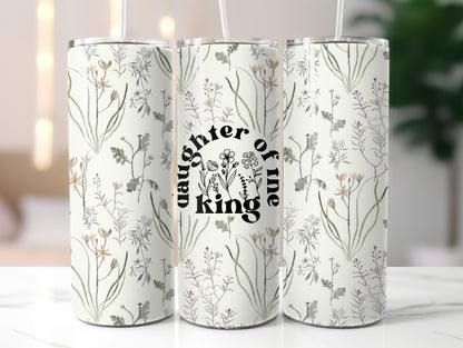 DAUGHTER OF THE KING 20 OZ. SKINNY STAINLESS STEEL TUMBLER