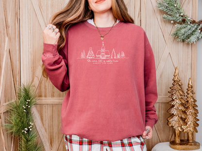 CHRISTMAS: OH COME LET US ADORE HIM (CHURCH) UNISEX SWEATSHIRT