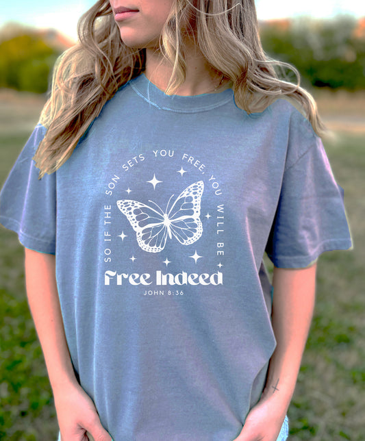 FREE INDEED BUTTERFLY UNISEX TEE